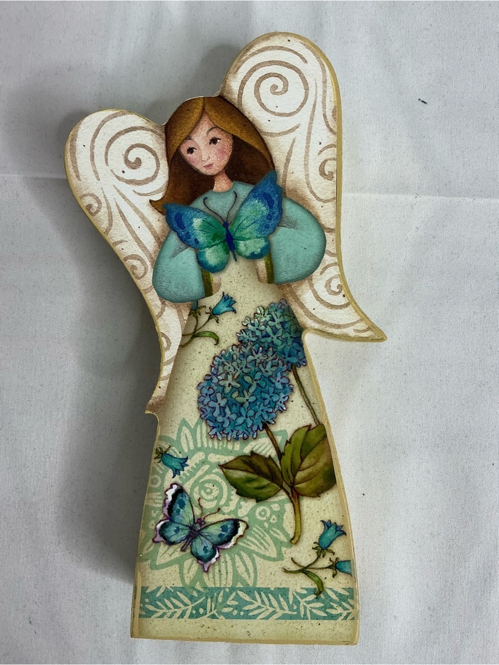 0001 - Blue Butterfly Angel Figurine Décor